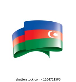 Azerbaijan flag, vector illustration on a white background
