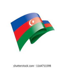 Azerbaijan flag, vector illustration on a white background
