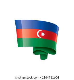 Azerbaijan flag, vector illustration on a white background