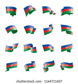 Azerbaijan flag, vector illustration on a white background