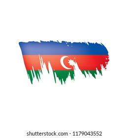 Azerbaijan flag, vector illustration on a white background
