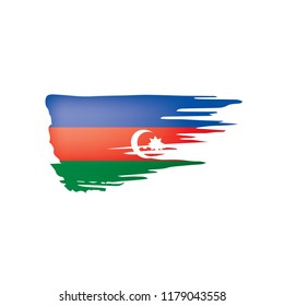 Azerbaijan flag, vector illustration on a white background