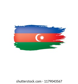 Azerbaijan flag, vector illustration on a white background