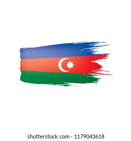 Azerbaijan flag, vector illustration on a white background