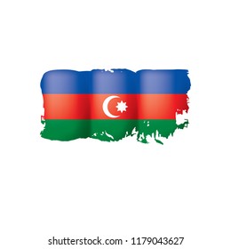 Azerbaijan flag, vector illustration on a white background