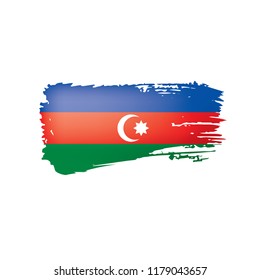 Azerbaijan flag, vector illustration on a white background