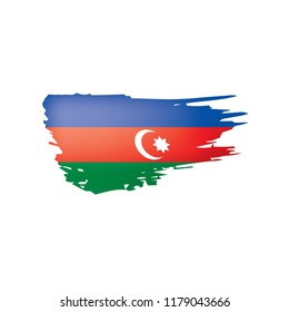 Azerbaijan flag, vector illustration on a white background