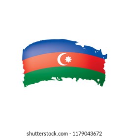 Azerbaijan flag, vector illustration on a white background