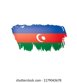 Azerbaijan flag, vector illustration on a white background