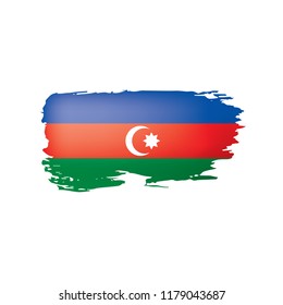 Azerbaijan flag, vector illustration on a white background