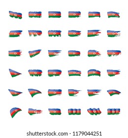 Azerbaijan flag, vector illustration on a white background