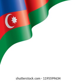 Azerbaijan flag, vector illustration on a white background