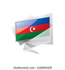 Azerbaijan flag, vector illustration on a white background