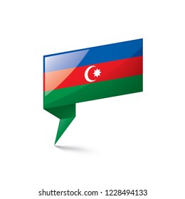 Azerbaijan flag, vector illustration on a white background