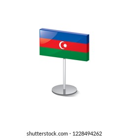 Azerbaijan flag, vector illustration on a white background