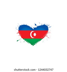 Azerbaijan flag, vector illustration on a white background