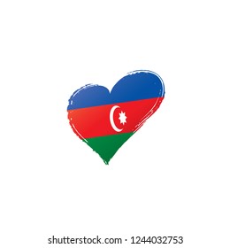Azerbaijan flag, vector illustration on a white background