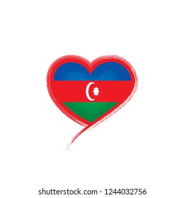 Azerbaijan flag, vector illustration on a white background