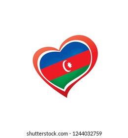 Azerbaijan flag, vector illustration on a white background