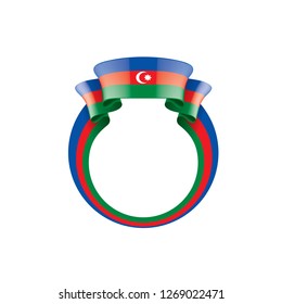 Azerbaijan flag, vector illustration on a white background