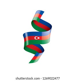 Azerbaijan flag, vector illustration on a white background