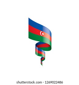 Azerbaijan flag, vector illustration on a white background