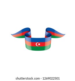 Azerbaijan flag, vector illustration on a white background
