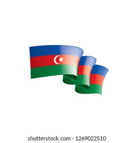 Azerbaijan flag, vector illustration on a white background
