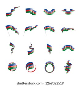 Azerbaijan flag, vector illustration on a white background