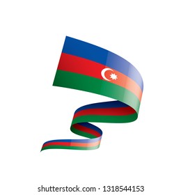 Azerbaijan flag, vector illustration on a white background