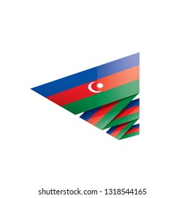 Azerbaijan flag, vector illustration on a white background