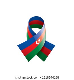Azerbaijan flag, vector illustration on a white background