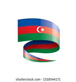 Azerbaijan flag, vector illustration on a white background
