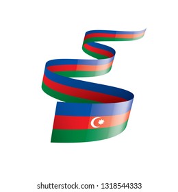 Azerbaijan flag, vector illustration on a white background