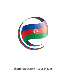 Azerbaijan flag, vector illustration on a white background