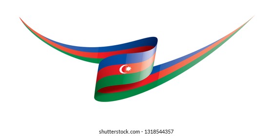 Azerbaijan flag, vector illustration on a white background