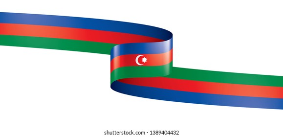Azerbaijan flag, vector illustration on a white background