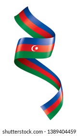Azerbaijan flag, vector illustration on a white background