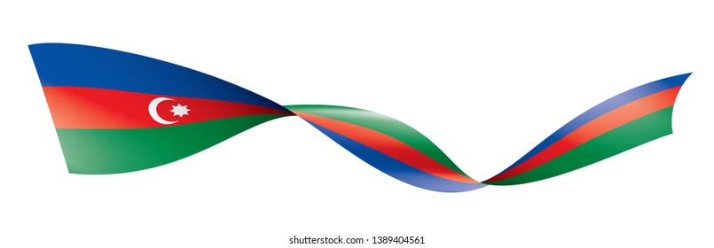 Azerbaijan flag, vector illustration on a white background