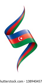 Azerbaijan flag, vector illustration on a white background