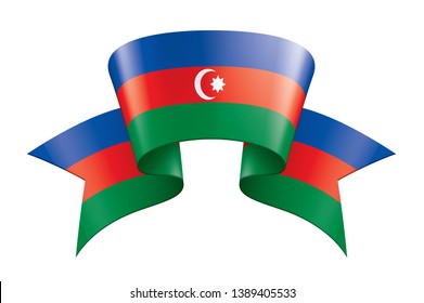 Azerbaijan flag, vector illustration on a white background
