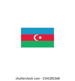 Azerbaijan flag vector on a white background