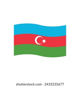 azerbaiyán bandera vector plantilla ilustración logo diseño