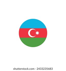 azerbaijan flag vector template illustration logo design