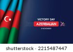 Azerbaijan flag Victory day armed forces day background tri color baku