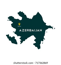 Azerbaijan Ganja vector map