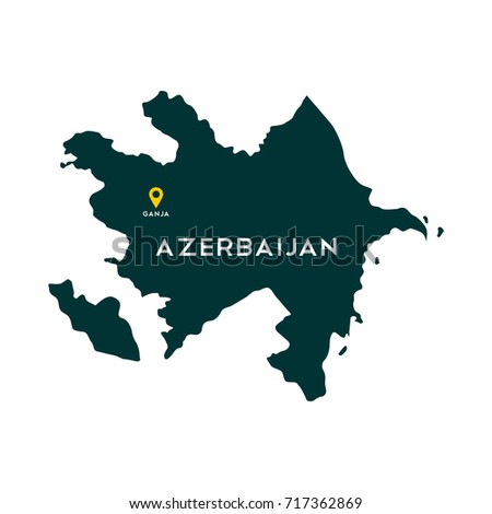 Azerbaijan Ganja vector map