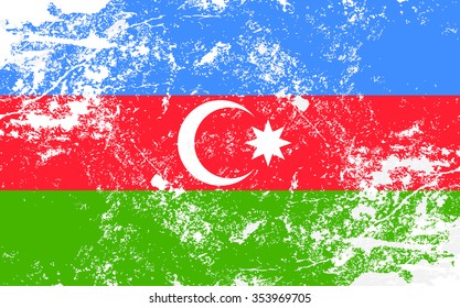 Azerbaijan Grunge Texture Flag. Grunge effect can be cleaned easily.