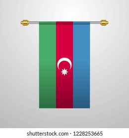 Azerbaijan hanging Flag