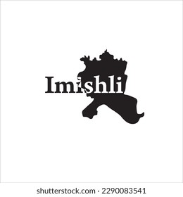 Azerbaijan Imishli map and black lettering design on white background